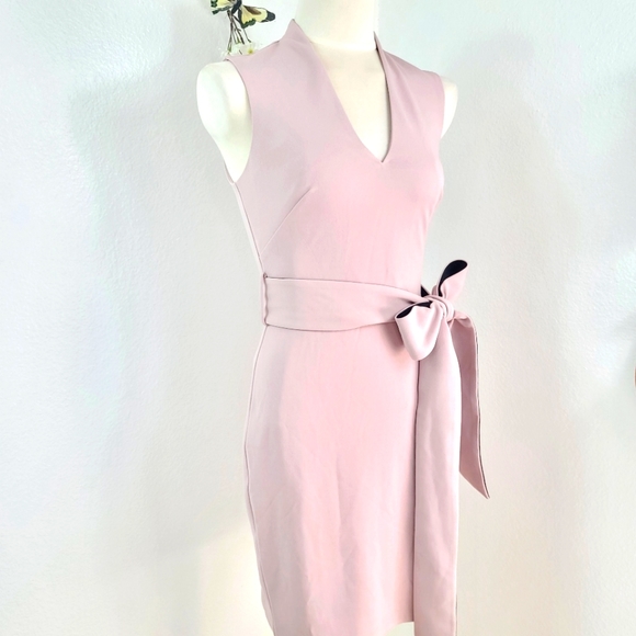 NWT BADGLEY MISCHKA BELLE KAYLA DRESS DUSTY LAVENDER WOMENS SIZE 0 - Picture 6 of 14